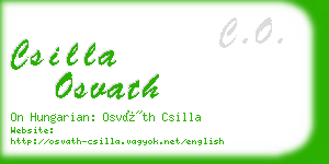 csilla osvath business card